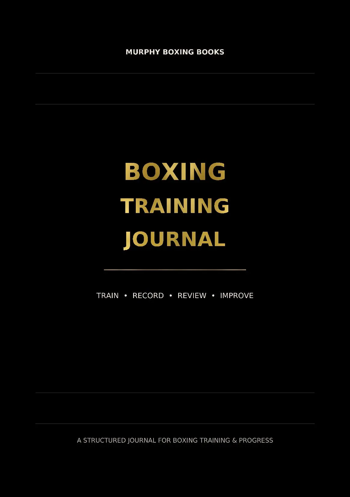 Official Boxing Training Journal cover artwork, Murphy Boxing Books