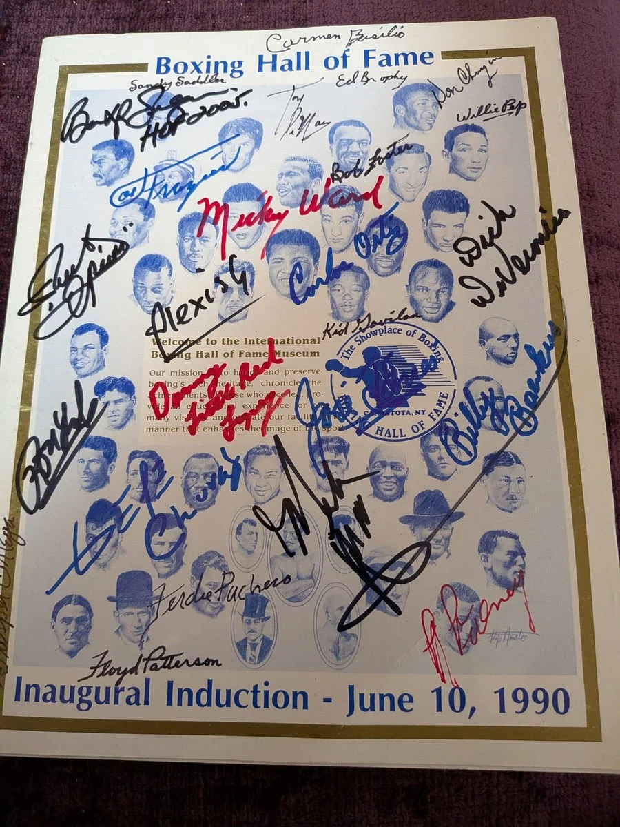 Programme from the International Boxing Hall of Fame’s inaugural 1990 induction weekend.