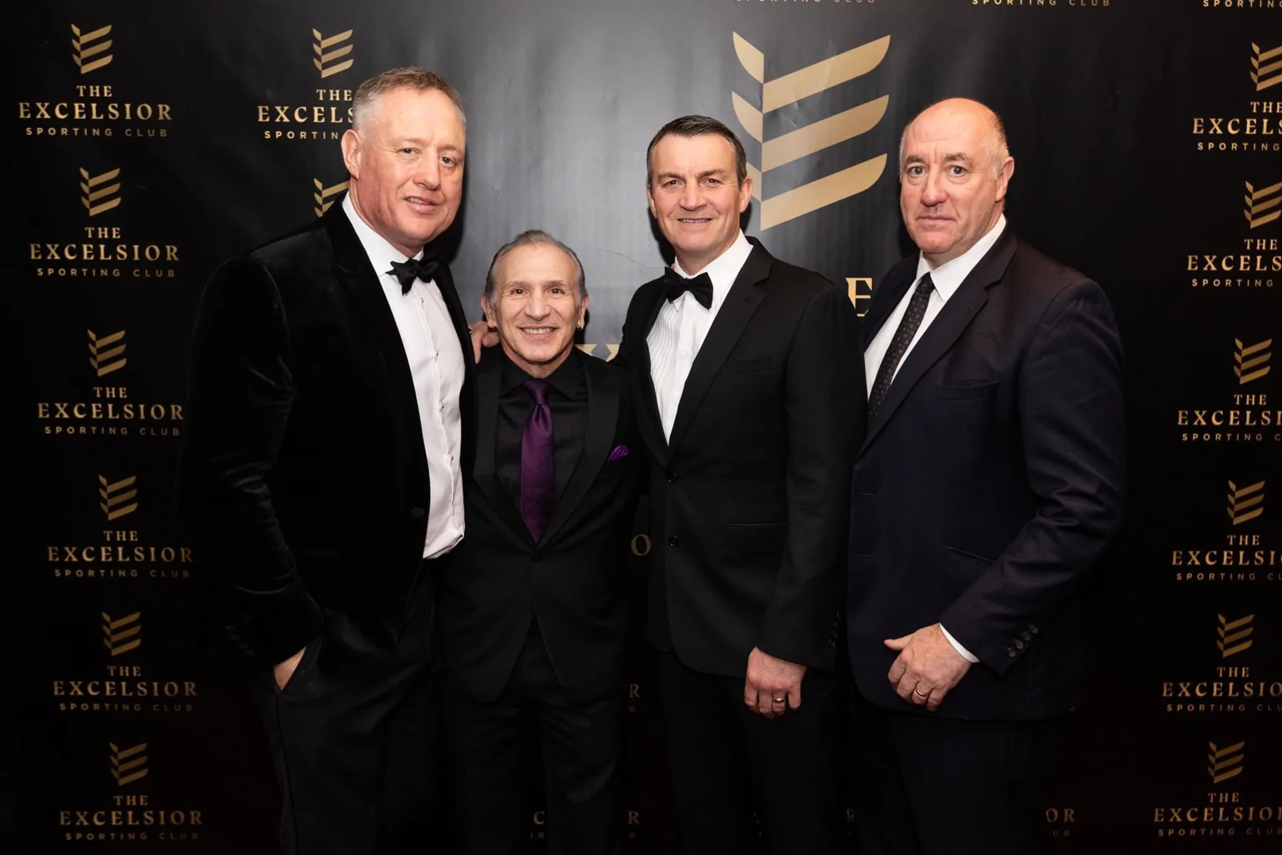 Scott Murray with Ray “Boom Boom” Mancini, Richie Woodhall and Steve Bunce.