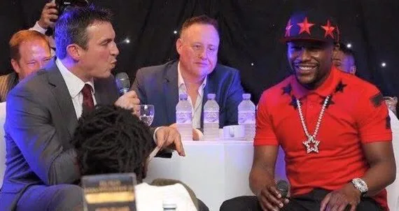 Richie Woodhall, Scott Murray and Floyd Mayweather Jr.