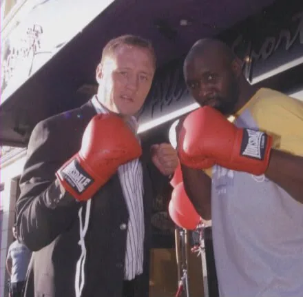 Scott Murray with Evander Holyfield.