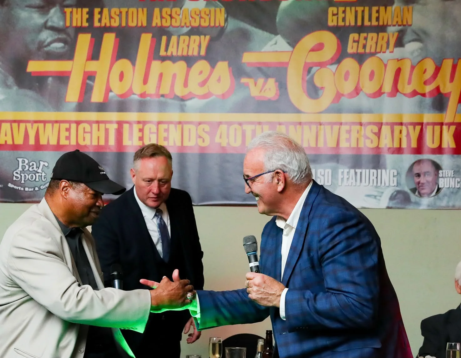 Scott Murray with Larry Holmes and Gerry Cooney.