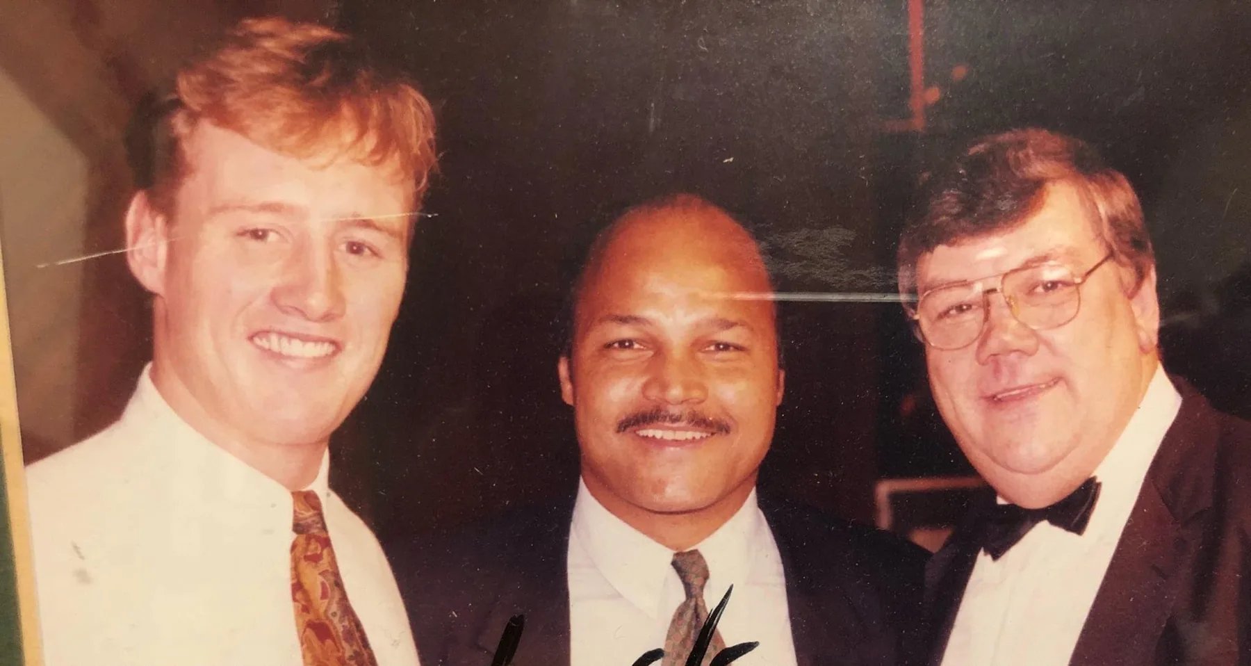 Scott Murray with John Conteh and Ron Gray.