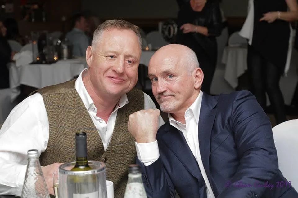 Scott Murray with Barry McGuigan.