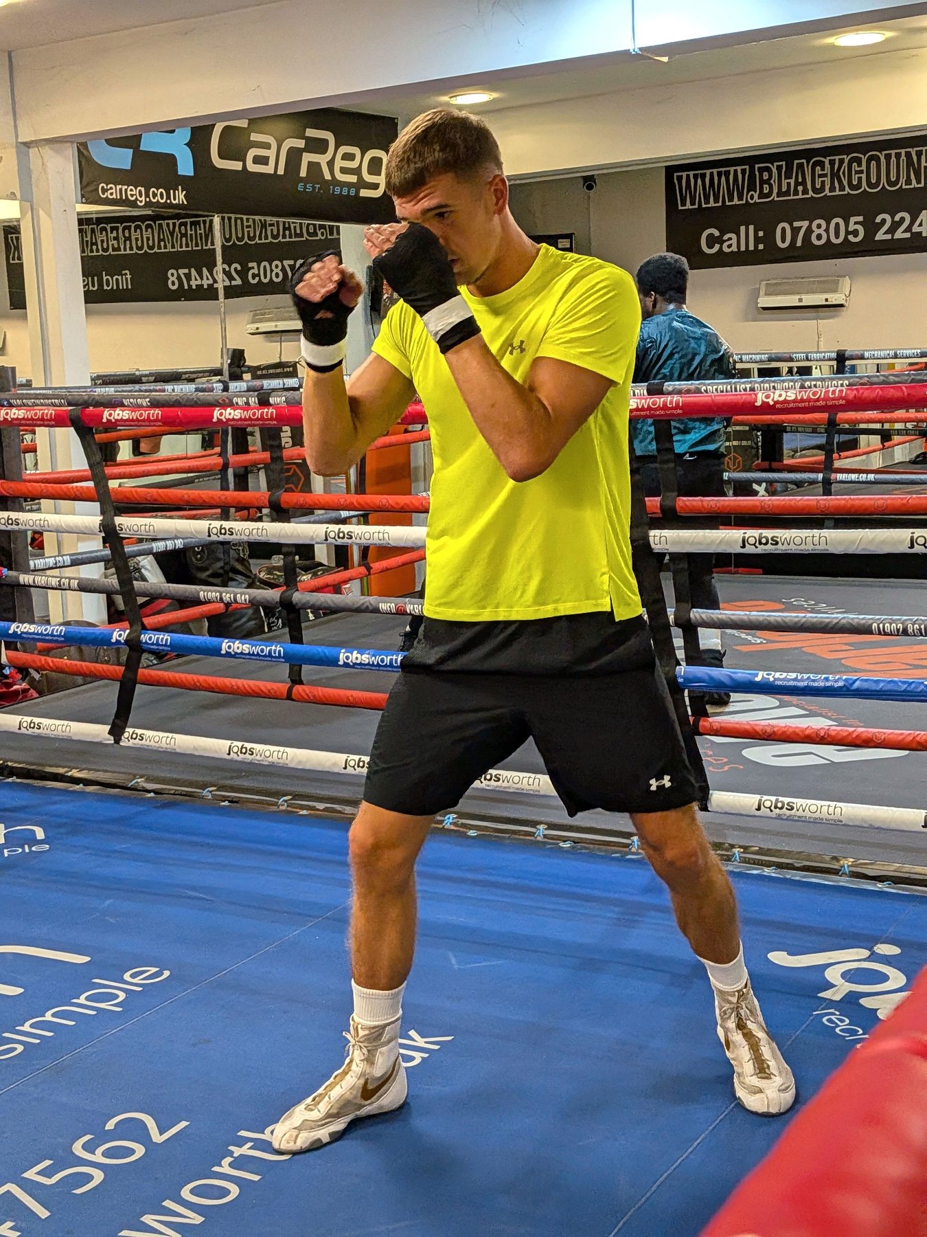 Ollie Cooper at Wolverhampton ABC. Photograph: Murphy Boxing Books.